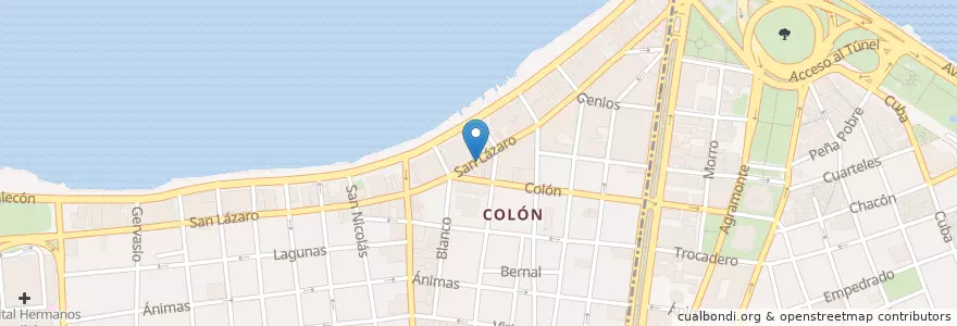 Mapa de ubicacion de Cafeteria Lorena en Cuba, La Habana, Centro Habana.