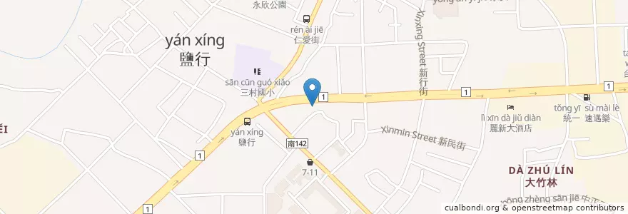 Mapa de ubicacion de 京城商業銀行 en Taiwan, Tainan, Yongkang.
