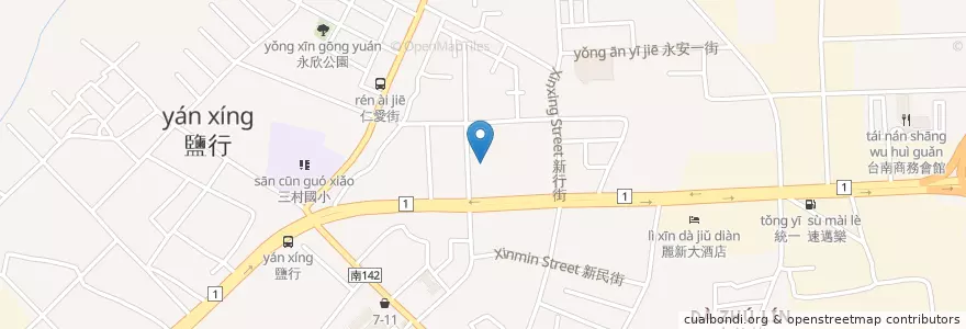 Mapa de ubicacion de 福滿餐廳 en Тайвань, Тайнань, 永康區.