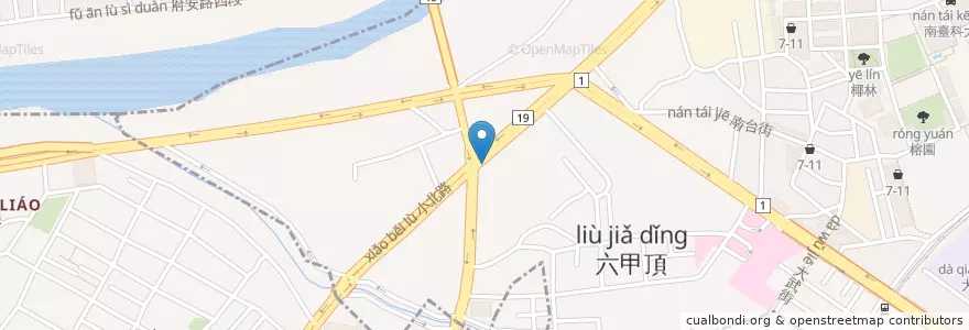 Mapa de ubicacion de 中油永康六甲頂站 en تايوان, تاينان, 永康區.