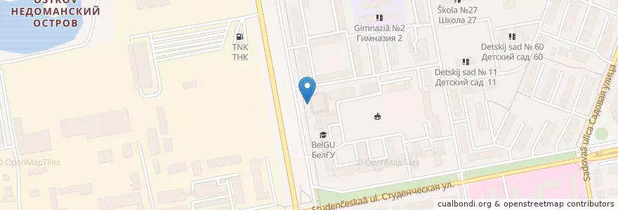 Mapa de ubicacion de Юридический институт en Rusland, Centraal Federaal District, Oblast Belgorod, Белгородский Район, Городской Округ Белгород.