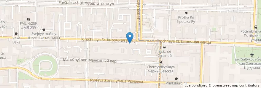 Mapa de ubicacion de Линдфорс en Russia, Northwestern Federal District, Leningrad Oblast, Saint Petersburg, Центральный Район, Литейный Округ.