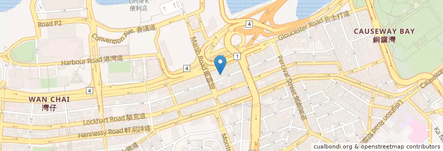 Mapa de ubicacion de 金泰子泰國餐廳 Golden Prince Thai Restaurant en 중국, 광둥성, 홍콩, 홍콩섬, 신제, 灣仔區 Wan Chai District.