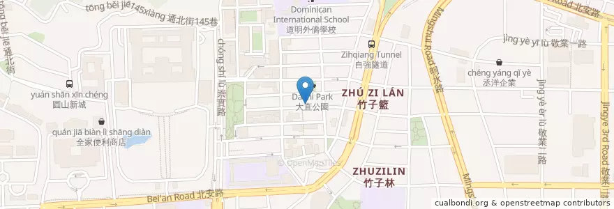 Mapa de ubicacion de 穆勒咖啡館 en Taiwán, Nuevo Taipéi, Taipéi, 中山區.
