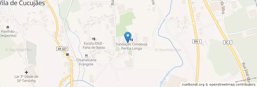 Mapa de ubicacion de Capela Irmãs S. Vicente de Paulo en ポルトガル, Aveiro, ノルテ, Área Metropolitana Do Porto, Oliveira De Azeméis, Vila De Cucujães.