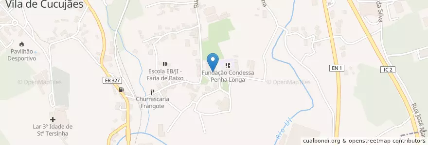 Mapa de ubicacion de Infantário Fundação Condessa Penha Longa en پرتغال, Aveiro, Norte, Área Metropolitana Do Porto, Oliveira De Azeméis, Vila De Cucujães.