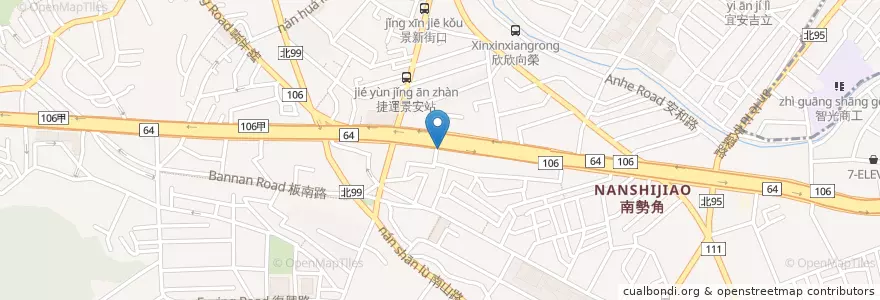 Mapa de ubicacion de 臺灣土地銀行 en تايوان, تايبيه الجديدة, 中和區.