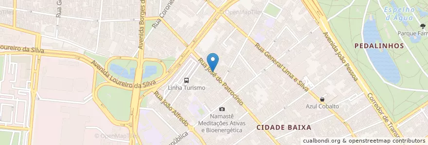 Mapa de ubicacion de Bola 8 Snoker Bar en ブラジル, 南部地域, リオグランデ・ド・スル, Região Metropolitana De Porto Alegre, Região Geográfica Intermediária De Porto Alegre, Região Geográfica Imediata De Porto Alegre, ポルト・アレグレ.