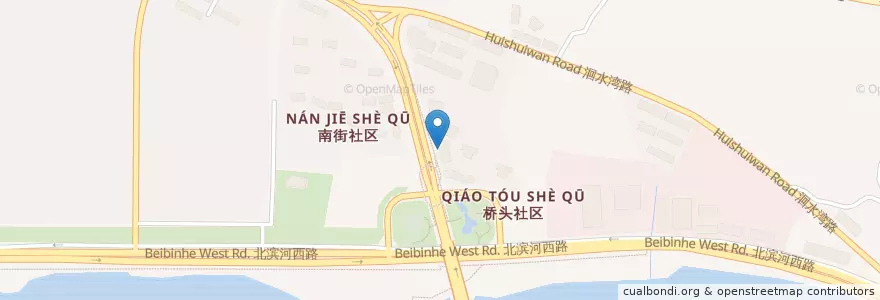 Mapa de ubicacion de 横店电影城 en 中国, 甘肃省, 兰州市 (Lanzhou), 安宁区, 十里店街道.