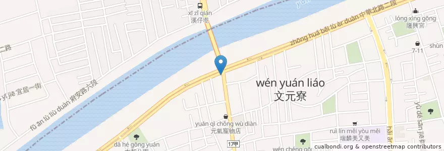 Mapa de ubicacion de 傅耳鼻喉科診所 en 臺灣, 臺南市, 安南區.