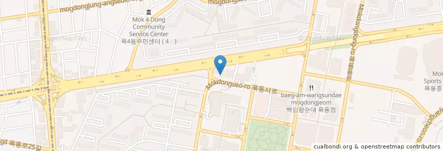 Mapa de ubicacion de 목1동 주민센터 en Corea Del Sud, Seul, 양천구, 목5동.