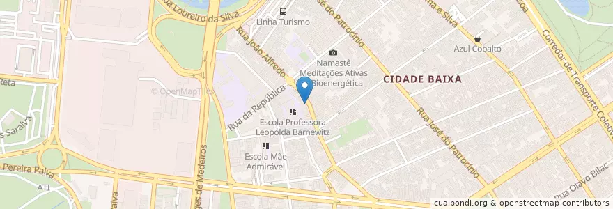 Mapa de ubicacion de Clube Silêncio en Brazil, South Region, Rio Grande Do Sul, Metropolitan Region Of Porto Alegre, Região Geográfica Intermediária De Porto Alegre, Região Geográfica Imediata De Porto Alegre, Porto Alegre.