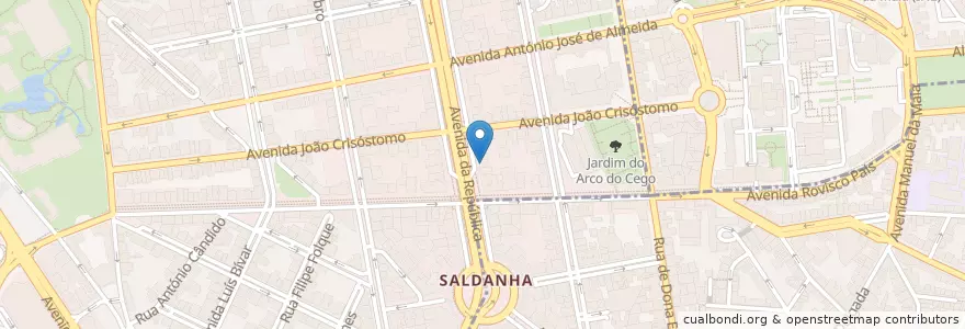 Mapa de ubicacion de Galeto en Portugal, Área Metropolitana De Lisboa, Lisboa, Grande Lisboa, Lisbon, Avenidas Novas.