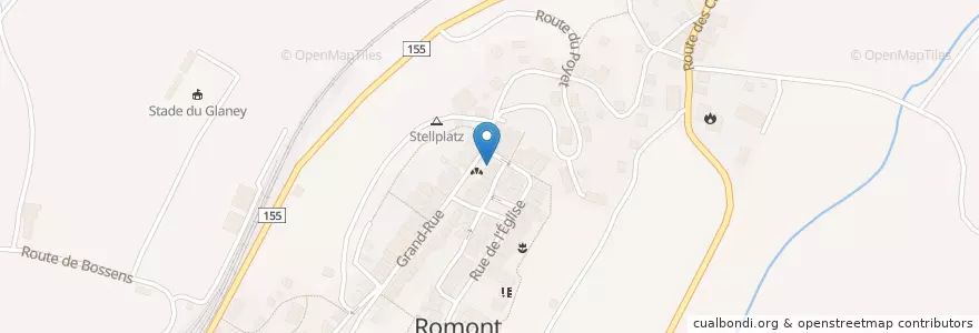Mapa de ubicacion de Restaurant Escale en Suiza, Friburgo, District De La Glâne, Romont (Fr).