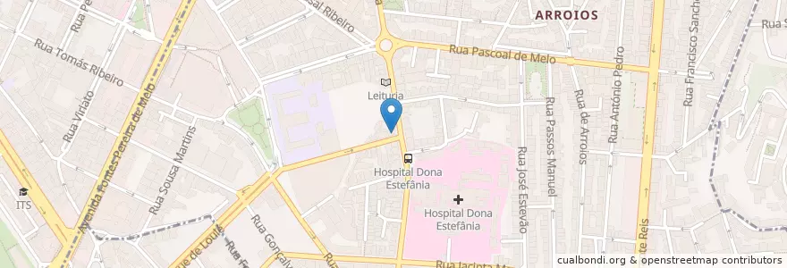 Mapa de ubicacion de Ceradil - Centro de Radiologia e Diagnóstico en 포르투갈, Área Metropolitana De Lisboa, Lisboa, Grande Lisboa, 리스본, Arroios.