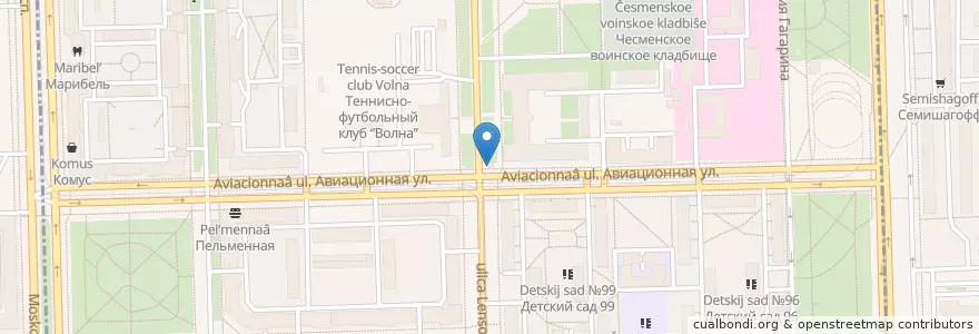 Mapa de ubicacion de Кофе с собой en Russie, District Fédéral Du Nord-Ouest, Oblast De Léningrad, Saint-Pétersbourg, Московский Район.