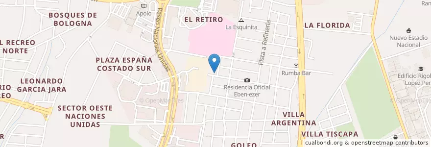 Mapa de ubicacion de Iglesia Bautista Nueva Jerusalén en 니카라과, Departamento De Managua, Managua (Municipio).