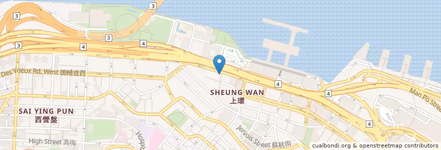 Mapa de ubicacion de 海安咖啡室 en China, Guangdong, Hongkong, Hongkong, New Territories, 中西區 Central And Western District.