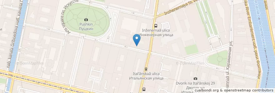 Mapa de ubicacion de Little Italy en Rusland, Северо-Западный Федеральный Округ, Oblast Leningrad, Sint-Petersburg, Центральный Район, Дворцовый Округ.