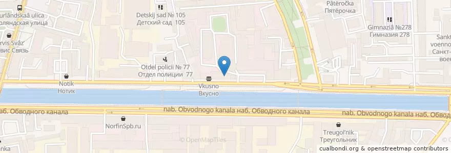Mapa de ubicacion de Витабанк en Rusia, Северо-Западный Федеральный Округ, Óblast De Leningrado, San Petersburgo, Адмиралтейский Район, Екатерингофский Округ.
