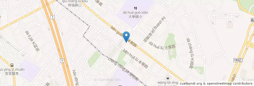 Mapa de ubicacion de 臺南肉粽滷麵 en 타이완, 가오슝시.