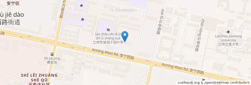 Mapa de ubicacion de 安宁区政府 en الصين, قانسو, 兰州市 (Lanzhou), 安宁区, 安宁西路街道.