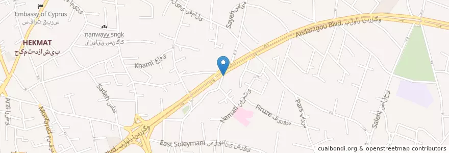 Mapa de ubicacion de پیتزا نایت en ایران, استان تهران, شهرستان شمیرانات, تهران, بخش رودبار قصران.