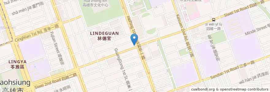 Mapa de ubicacion de Double Times X 2 en Taiwan, Kaohsiung, Lingya District.