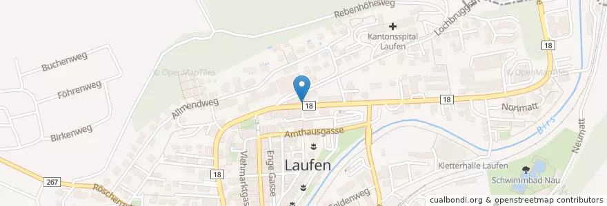 Mapa de ubicacion de Socar en Швейцария, Базель-Ланд, Лауфен, Laufen.