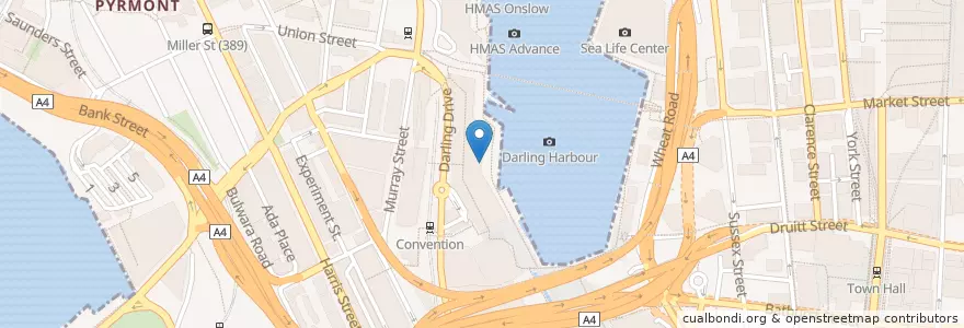 Mapa de ubicacion de Olivo en オーストラリア, ニューサウスウェールズ, Council Of The City Of Sydney, Sydney.