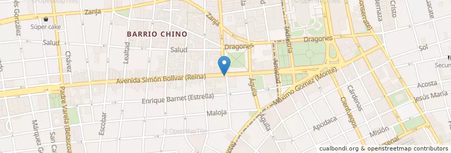 Mapa de ubicacion de El Polo en キューバ, La Habana, La Habana Vieja, Centro Habana.
