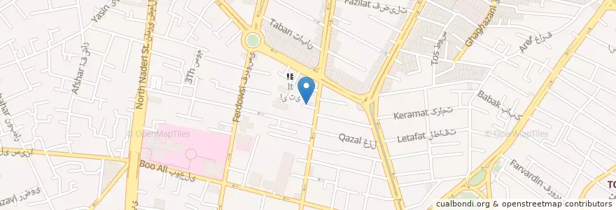 Mapa de ubicacion de مرز شهر قزوین en إیران, استان قزوین, شهرستان قزوین, بخش مرکزی, مرز شهر قزوین, اقبال غربی, قزوین.