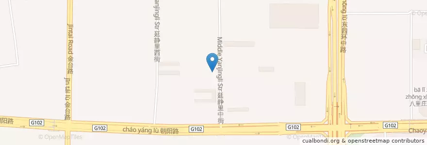 Mapa de ubicacion de 中国工商银行 en China, Peking, Hebei, 朝阳区 / Chaoyang.