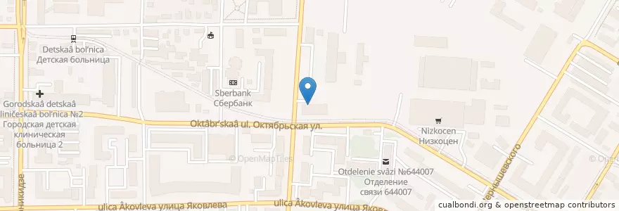 Mapa de ubicacion de Сбербанк en ロシア, シベリア連邦管区, オムスク州, オムスク地区, オムスク管区.