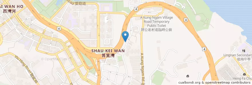 Mapa de ubicacion de 阿一豬扒酸辣米綫 en China, Provincia De Cantón, Hong Kong, Isla De Hong Kong, Nuevos Territorios, 東區 Eastern District.