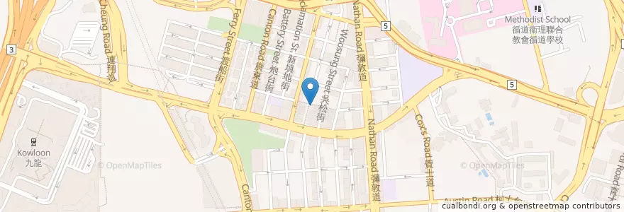 Mapa de ubicacion de 廟街香辣蟹 Temple Spice Crabs en China, Guangdong, Hongkong, Kowloon, New Territories, 油尖旺區 Yau Tsim Mong District.