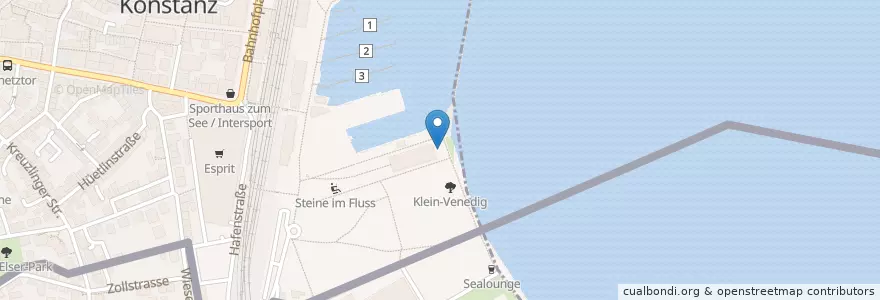 Mapa de ubicacion de Biergarten Sea Life Centre en ألمانيا, بادن فورتمبرغ, مقاطعة فرايبورغ, Landkreis Konstanz, Verwaltungsgemeinschaft Konstanz, Konstanz.