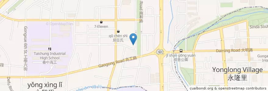 Mapa de ubicacion de Times en تايوان, تاي شانغ, 南區.