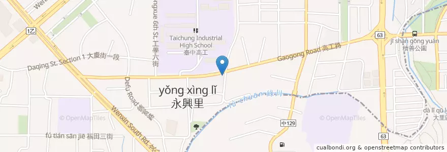Mapa de ubicacion de 吉蜂蒸餃 en 臺灣, 臺中市.