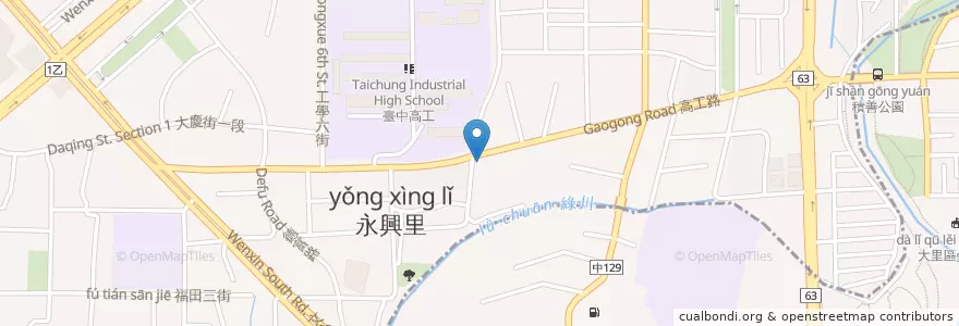 Mapa de ubicacion de 八方雲集 en تايوان, تاي شانغ.