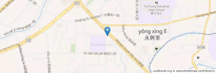 Mapa de ubicacion de 八方雲集 en Taiwan, 臺中市.