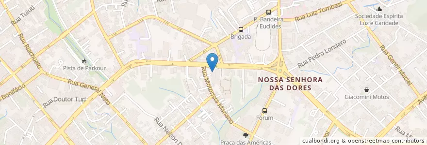 Mapa de ubicacion de Sorvetes São João en ブラジル, 南部地域, リオグランデ・ド・スル, Região Geográfica Intermediária De Santa Maria, Região Geográfica Imediata De Santa Maria, Santa Maria.