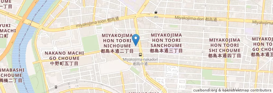 Mapa de ubicacion de 山とり en Japonya, 大阪府, 大阪市, 都島区.