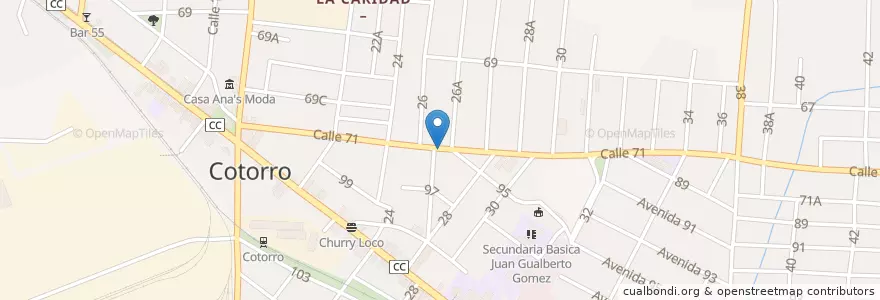 Mapa de ubicacion de Consultorio Medico en Cuba, Havana, Cotorro.