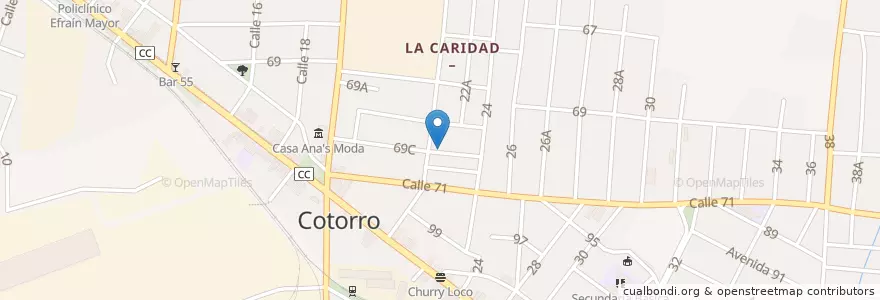 Mapa de ubicacion de Consultorio Médico en كوبا, La Habana, Cotorro.