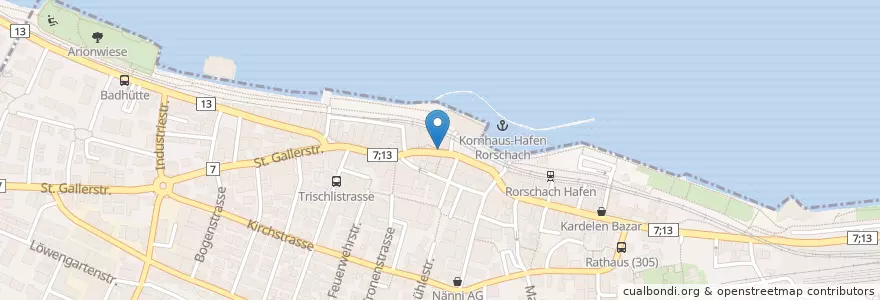 Mapa de ubicacion de Biomedizinisches Kompetenzzentrum en Suiza, San Galo, Wahlkreis Rorschach, Rorschach.