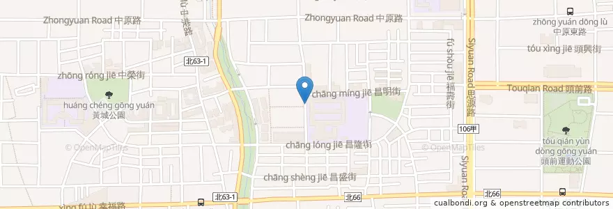 Mapa de ubicacion de 昌隆國小 en 台湾, 新北市, 新荘区.