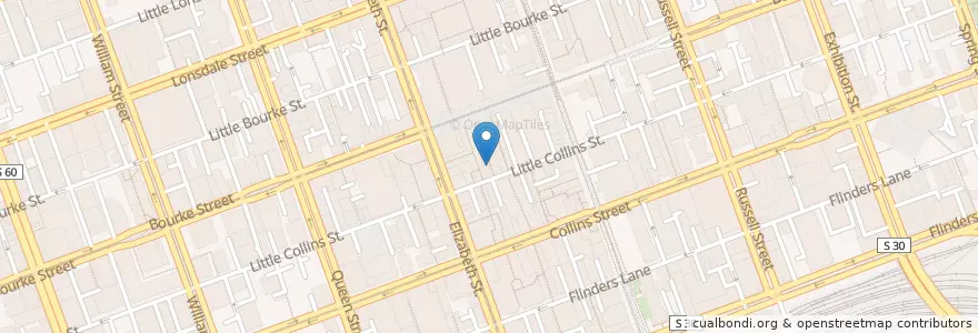 Mapa de ubicacion de Sushi Monger en Australie, Victoria, City Of Melbourne.