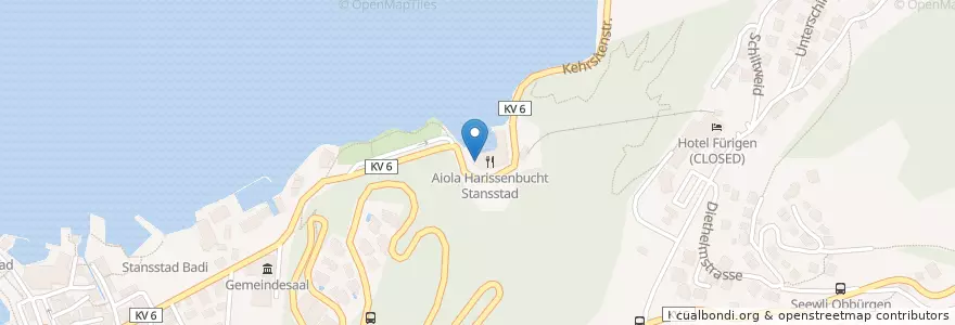 Mapa de ubicacion de AIOLA al Porto en Швейцария, Нидвальден, Stansstad.