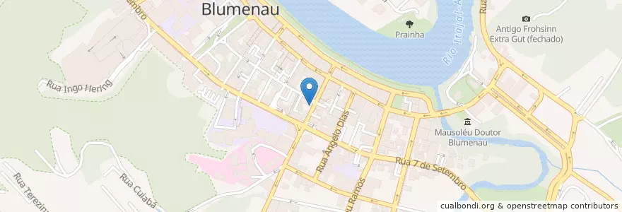 Mapa de ubicacion de NoRolê en 巴西, 南部, 圣卡塔琳娜, Região Geográfica Intermediária De Blumenau, Microrregião De Blumenau, 布盧梅瑙.